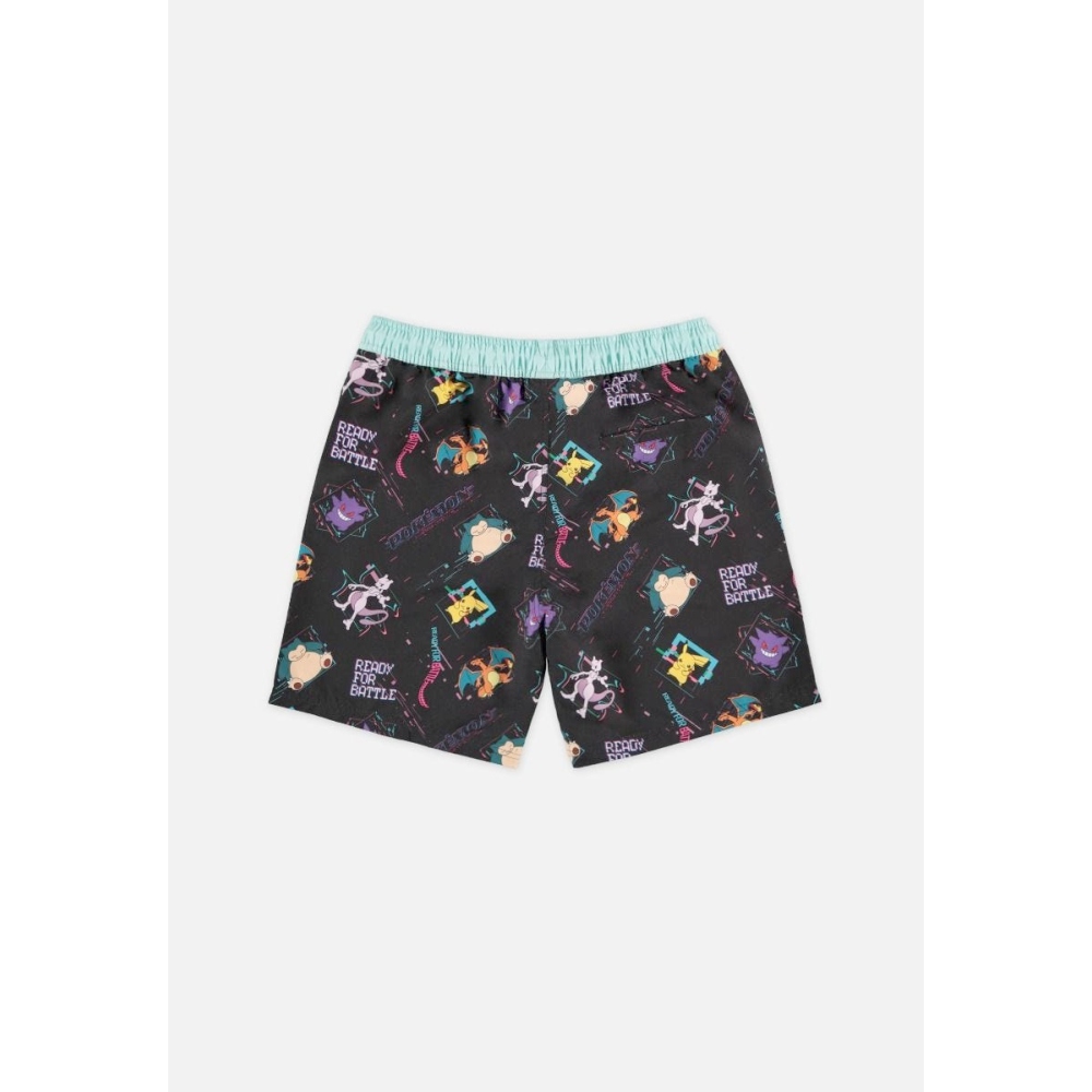 Pokémon - Characters Ready For Battle Badehose - Schwarz